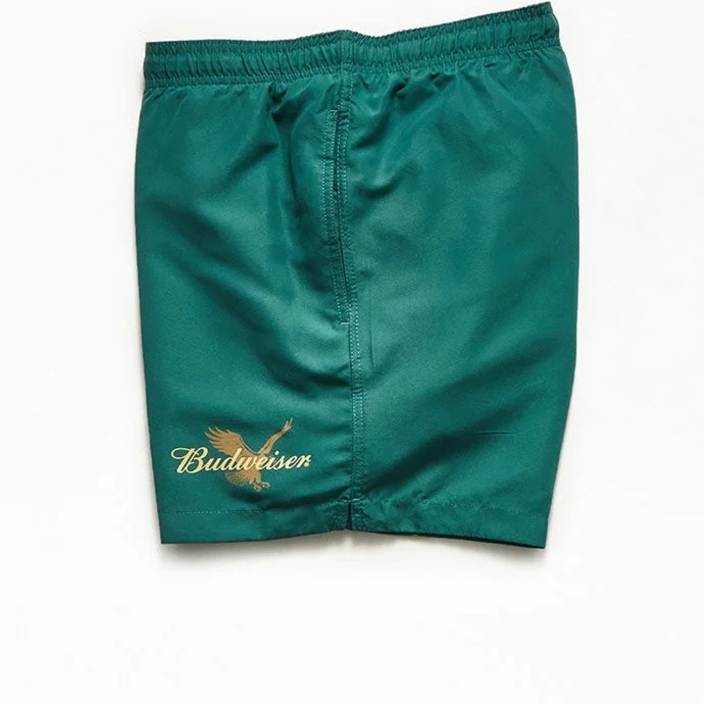 Pacsun Budweiser Green Swim Trunks - Size Large